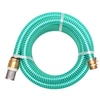 Image de Zuigslang met messing koppelingen 7 m 25 mm groen142885