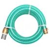 Image de Zuigslang met messing koppelingen 15 m 25 mm groen142887