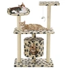 Image de Arbre à chat avec griffoir en sisal 95 cm Beige Motif de pattes 170515