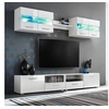Image de Ensemble Meuble mural TV 5 pcs lumières LED Haute Brillance