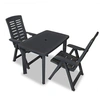 Image de Ensemble de bistro 3 pcs Plastique Anthracite