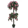 Image de Kunstplant met pot rododendron 155 cm groen en roze245951
