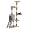 Image de Arbre à chat avec griffoirs en sisal 138 cm Gris 170578