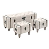 Image de Ensemble de bancs de rangement 3 pcs Bois massif et acier