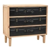 Image de Armoire à tiroirs bois de sapin massif 80 x 36 x 75 cm