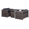 Image de Salon de jardin modulable resine tressee 4 personnes 3 pieces