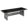 Image de Table a manger fixe sans tiroir en.casa 8 personnes en resine tressee 240 x 90 cm