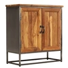 Image de Buffet Teck recyclé et acier 65 x 30 x 70 cm