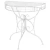 Image de Bijzettafel vintage stijl half rond 72x36x74 cm metaal zilver245929