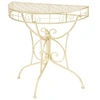 Image de Table d appoint Vintage Demi ronde Métal 72x36x74 cm Doré