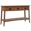 Image de Table console bois de sapin massif 126 x 40 x 77,5 cm Marron