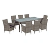 Image de Salon de jardin resine tressee gris 9 pieces 8 personnes
