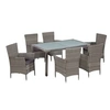 Image de Salon de jardin resine tressee gris 7 pieces 6 personnes