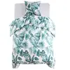 Image de Parure de lit housse de couette feuilles vert 140x200 60x70 cm