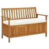 Image de Banc de rangement de jardin Bois d acacia solide 120x63x84 cm