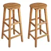 Image de Tabourets de bar lot de 2 bois d acacia massif