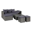 Image de Salon de jardin resine tressee 6 personnes 4 pieces