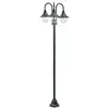 Image de Lampadaire de jardin E27 220cm Aluminium 3 lanternes Vert foncé