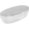 Image de Table basse martelée Argenté 100 x 50 x 28 cm Aluminium