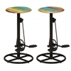 Image de Tabourets de bar lot de 2 bois massif de récupération