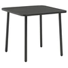 Image de Table de jardin Gris foncé 80x80x72 cm Acier