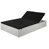 Image de Chaise longue noir L. 194 cm en resine tressee H. 31 cm non empilable non pliable