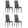 Image de Chaises à manger lot de 4 gris clair tissu