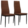 Image de Chaises à manger lot de 2 marron tissu