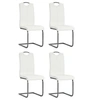 Image de Lot de 4 chaise H. 100 cm non pliable en acier interieur blanc