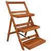 Image de Support de jardinière à 3 niveaux 50x63x80 cm Acacia solide 43994