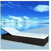 Image de Chaise longue beige H. 31 cm L. 195 cm en resine tressee non empilable non pliable
