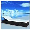 Image de Chaise longue en resine tressee noir L. 195 cm H. 31 cm non empilable non pliable