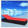 Image de Chaise longue L. 195 cm H. 31 cm noir en resine tressee non empilable non pliable