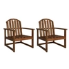 Image de Lot de 2 chaise exterieur empilable non pliable H. 79 cm en acacia bois
