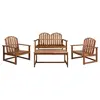 Image de Salon de jardin 4 pcs bois d acacia solide