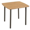 Image de Table de jardin 80 x 80 x 72 cm Bois d acacia solide et acier