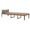 Image de Chaise longue marron H. 36 cm en acacia L. 200 cm non empilable non pliable