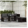 Image de Salon de jardin - - Résine tressée - Marron - 4 personnes