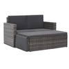 Image de Ensembles canapes. fauteuils et tables de jardin 2 personnes resine tressee gris 70 x 110 x 72 cm 8 pieces