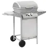 Image de Barbecue à gaz avec 2 zones de cuisson Acier Argenté