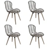 Image de Chaises à manger lot de 4 marron rotin naturel