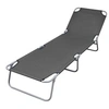 Image de Lot de a l'unite chaise longue gris L. 189 cm H. 27 cm en acier non empilable pliable