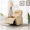 Image de Fauteuil à bascule de massage Crème Similicuir246637