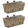 Image de Jardinière de balcon 2 pcs Osier avec doublure en PE 40 cm