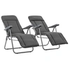 Image de Chaises pliables de jardin avec coussins lot de 2 Gris