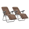 Image de Chaises pliables de jardin avec coussins lot de 2 Marron