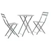 Image de Mobilier de bistro 3 pcs Acier Gris