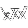 Image de Mobilier de bistro 3 pcs Acier Noir