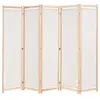 Image de Cloison de séparation 5 panneaux Crème 200 x 170 x 4 cm Tissu