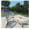 Image de Chaise en resine tressee empilable non pliable exterieur H. 87 cm gris